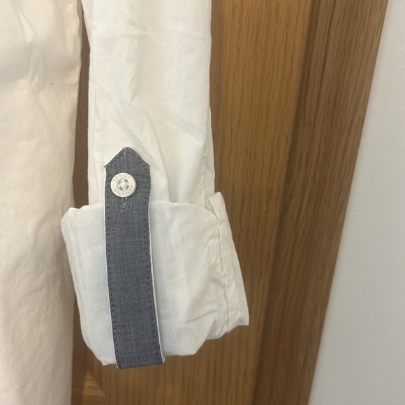 Tommy Hilfiger nwot crisp white button-down with blue detailing size medium - Picture 4 of 6